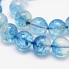 Dyed Round Natural Crackle Quartz Beads Strands G-K084-8mm-03A-2