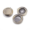 Brass Locket Pendants KK-P177-01AB-3