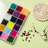 18 Colors Transparent Glass Beads FGLA-X0001-04A-6mm-6