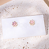 Real 18K Gold Plated 201 Stainless Steel Stud Earrings for Women TL9676-6-1