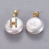 Natural Cultured Freshwater Pearl Pendants KK-L187-A-01H-2