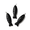 Natural Obsidian Carved Pendants G-G314-01P-07-1