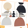 3 Pairs 3 Style Polymer Clay Dangle Stud Earrings with 316 Surgical Stainless Steel Pins EJEW-AN0004-28-3
