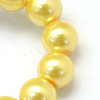 Baking Paint Pearlized Glass Pearl Round Bead Strands HY-Q003-6mm-67-3