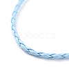 Trendy Braided Imitation Leather Necklace Making NJEW-S105-010-3