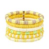 Handmade Polymer Clay Heishi Beads Stretch Bracelets Sets BJEW-JB05902-07-1