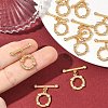 SHEGRACE Brass Micro Pave Clear Cubic Zirconia OT Toggle Claps XGRQ5K475-830G-4