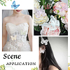 48Pcs 8 Colors Double Layered 3D Butterfly Polyester Embroidery Ornament Accessories PATC-FG0001-62-5
