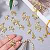 5Pcs Brass Micro Pave Clear Cubic Zirconia Pendants ZIRC-SZ0005-80-6