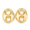 Brass Oval Links Connector Charms KK-H292-47G-03-1