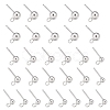30Pcs 3 Size 304 Stainless Steel Ball Stud Earring Post STAS-LS0001-06S-3