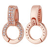 2Pcs 925 Sterling Silver Micro Pave Clear Cubic Zirconia Enhancer Shortener Bails STER-AR0001-22RG-1
