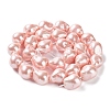 Electroplated Glass Imitation Pearl Beads Strands BSHE-G035-01B-03-1-2