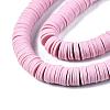 Flat Round Handmade Polymer Clay Beads CLAY-R067-12mm-26-6