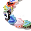 Heart Handmade Lampwork Beads Strands LAMP-G150-01B-4