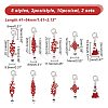 Baking Painted Alloy Pendant Locking Stitch Markers HJEW-AB00118-2