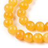 Natural Dyed Yellow Jade Gemstone Bead Strands X-G-R271-4mm-Y08-3