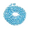 Electroplate Glass Beads Strands GC6X9MMC20Y-AB-2