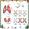 DIY Christmas Theme Epoxy Resin Wing Dangle Earring Kits DIY-TA0010-31-3