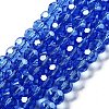 Electroplate Transparent Glass Beads Strands EGLA-A035-T10mm-A14-1