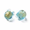 Handmade Gold Foil Lampwork Beads FOIL-T004-04B-3