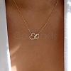 2-Heart Alloy Crystal Crystal Rhinestone Pendant Necklaces for Women WG8C735-01-1