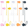 50Pcs 5 Colors Flat Round Plastic Hang Tag Fasteners FIND-TA0010-02-1