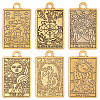 36Pcs 6 Style Rack Plating Alloy Pendants FIND-SC0005-74-1