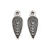 Tibetan Style Alloy Hollow Teardrop Charms PALLOY-A024-12AS-1