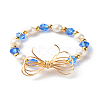 Imitate Austrian Crystal Bicone Glass Beaded Finger Rings X1-RJEW-TA00003-04-1