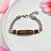 Natural Tiger Eye Beads Link Bracelets LS-YW5979-2-4