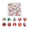 Kissitty 20Pcs 10 Style Transparent Glass Enamel Beads GLAA-KS0001-08-10