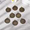 Vintage Flat Round Alloy Pendant Cabochon Settings LS-PALLOY-N0088-66AB-NF-4