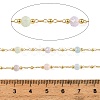 Handmade Brass Glass Beaded Chains GL-CBA1C06-07G-3