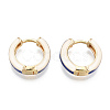 Brass Huggie Hoop Earrings EJEW-S209-07B-3