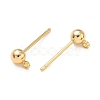 SHEGRACE Brass Round Ball Stud Earring Findings XGR0051G-39G-2