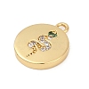 Brass Micro Pave Cubic Zirconia Charms KK-G526-03G-01-2