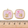 304 Stainless Steel Enamel Pendants STAS-U057-11G-B-3