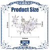 2Pcs Flower Polyester with Plastic Pearl Embroidery Sew on Cloth Patches PATC-HY0002-03B-2