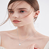 1Pc Stainless Steel Letter Rectangle Pendant Necklaces NJEW-LP0001-34I-P-4