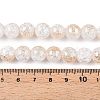 Electroplated Crackle Glass Beads Strands EGLA-N014-10mm-02-4