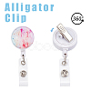 ABS Plastic Retractable Badge Reel AJEW-GF0001-74-3