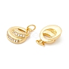 Rack Plating Eco-friendly Brass Micro Pave Clear Cubic Zirconia Charms KK-D072-01G-E-NR-2