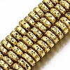 Electroplated Natural Lava Rock Beads Strands G-T114-67G-1