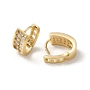 Brass Micro Pave Cubic Zirconia Hoop Earring EJEW-L271-03KCG-01-2