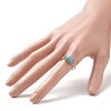 Lampwork Evil Eye Finger Ring RJEW-JR00555-6
