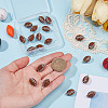 20Pcs Rugby Polymer Clay Rhinestone Pendants PALLOY-OC00050-3