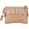 Women's Straw Knitted Bag AJEW-WH0348-17-1