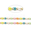 Brass Enamel Curb Chains CHC-C003-13G-01-2