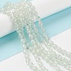 Transparent Crackle Glass Beads Strands DGLA-S085-6x8-01-4